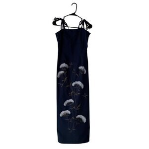 VINTAGE The Bagshaws of St Lucia W.I. Floral Print Dress With Tie Shoulder